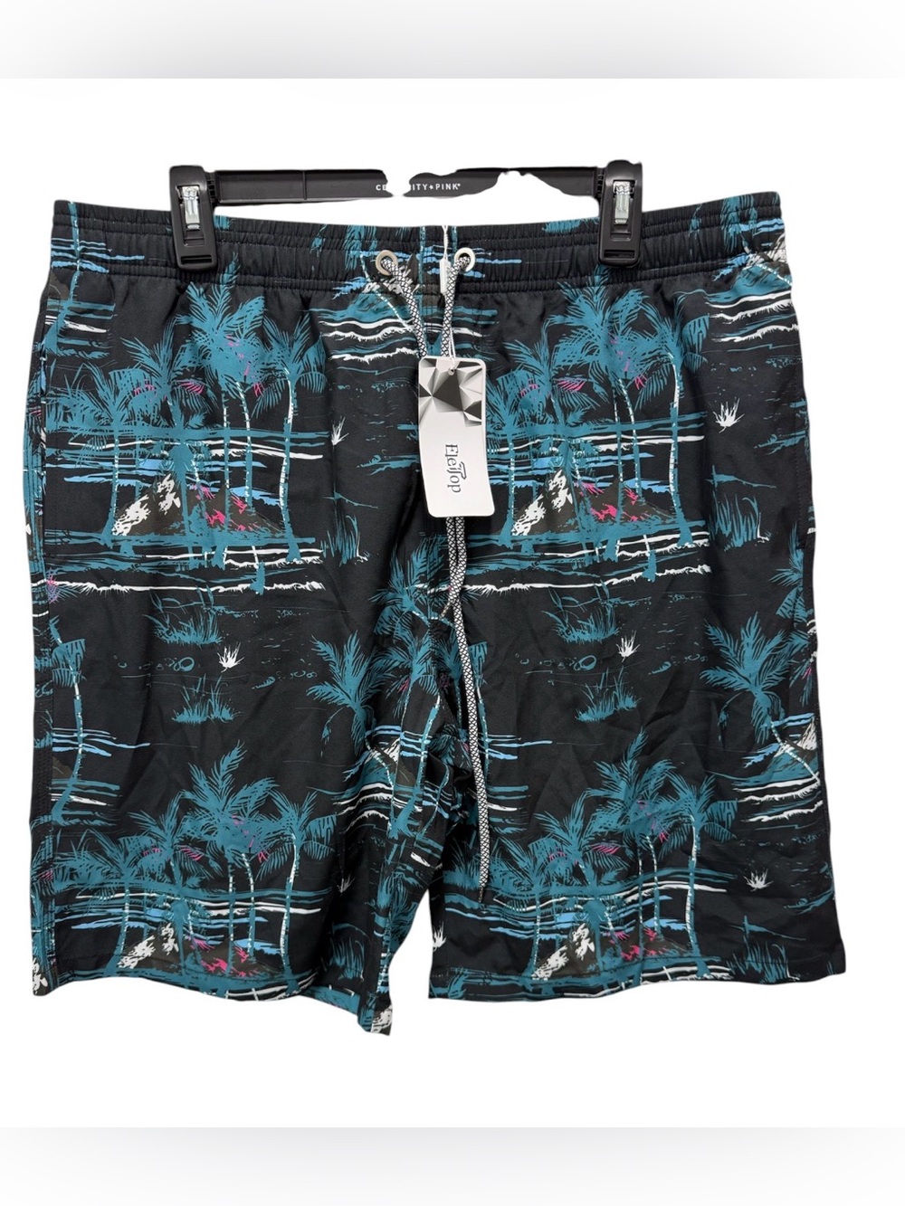 ELETOP Men's Swim Trunks with Mesh Liner 9 Inch Beach Bathing Suit Sz(XL)